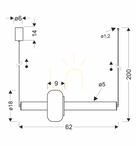 Lampă suspendată PURAS LED alb 15W CANDELLUX 31-50595 small 4