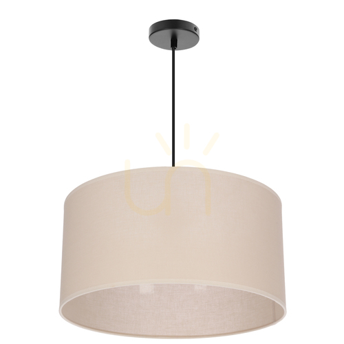 Verifica Lampă suspendată SHANTI neagră cu abajur bej E27 40 W Candellux 31-38685