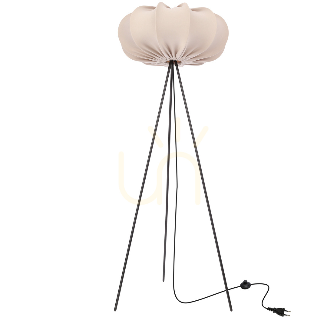 Béžová stojací lampa CAFEE' E27 40W CANDELLUX 51-42040