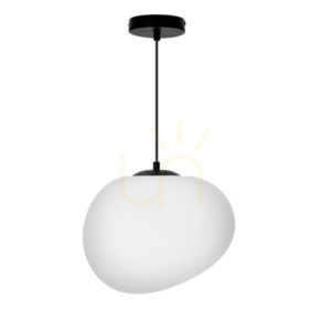 Pendul Candellux STONES 31-35141 alb-negru E27, max. 40 W, Ø 30 cm small 0