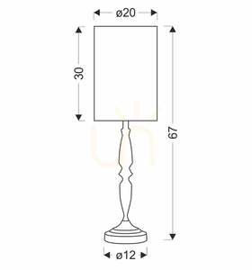 CARDINALE lampă de masă gri E27 40W CANDELLUX 41-40084 small 4