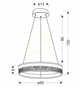 FROZI aur LED lampă suspendată 32W CANDELLUX 31-35554 small 4