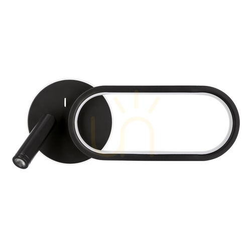 Verifica MONET negru LED 13W lampă de perete CANDELLUX 22-35691