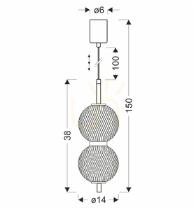 PUMA lampă suspendată negru LED 10W CANDELLUX 32-35356 small 4