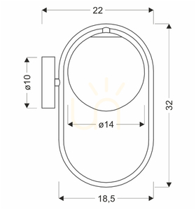 CORDEL lampă de perete bronz auriu G9 28W CANDELLUX 21-44075 small 1