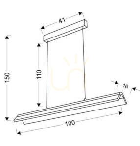 CURACOA maro LED 33W lampă suspendată CANDELLUX A0011-320 small 4