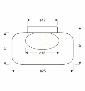 SOPRA 25 aur GX53 10W lampă suspendată CANDELLUX 31-50984 small 3