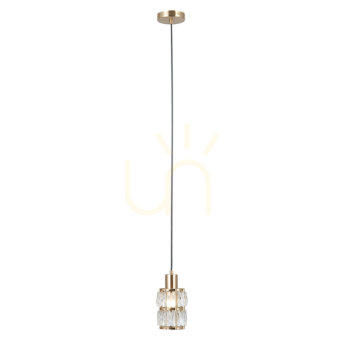 Verifica Pendul Italux Alma aur cristal transparent E27 PND-40668-1-HBR