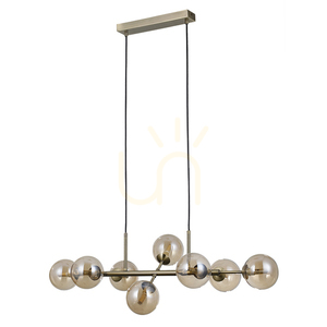 Pendul Italux Erimida LED 8 becuri chihlimbar bronz PND-2244-8A-AB small 0