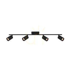 Spoturi Italux Tris 4xGU10 negre, dimabile, aluminiu, SKU SPL-46829-4-BK small 1