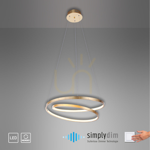 Lampă cu pandantiv ROMAN 2472-12 Aur 1xLED small 10