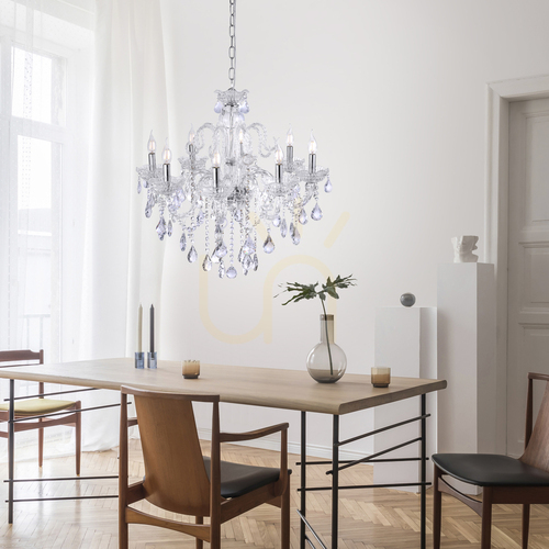 Verifica Candelabru cu cristale Paul Neuhaus GRACIA 3081-00 transparent 8×E14 71 cm
