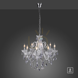 Candelabru cu cristale Paul Neuhaus GRACIA 3081-00 transparent 8×E14 71 cm small 8