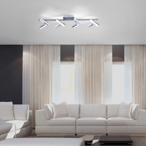 Verifica Plafonieră LED RICO 11278-55 culoare oțel cu 8 capete reglabile 16,4 W 3000 K