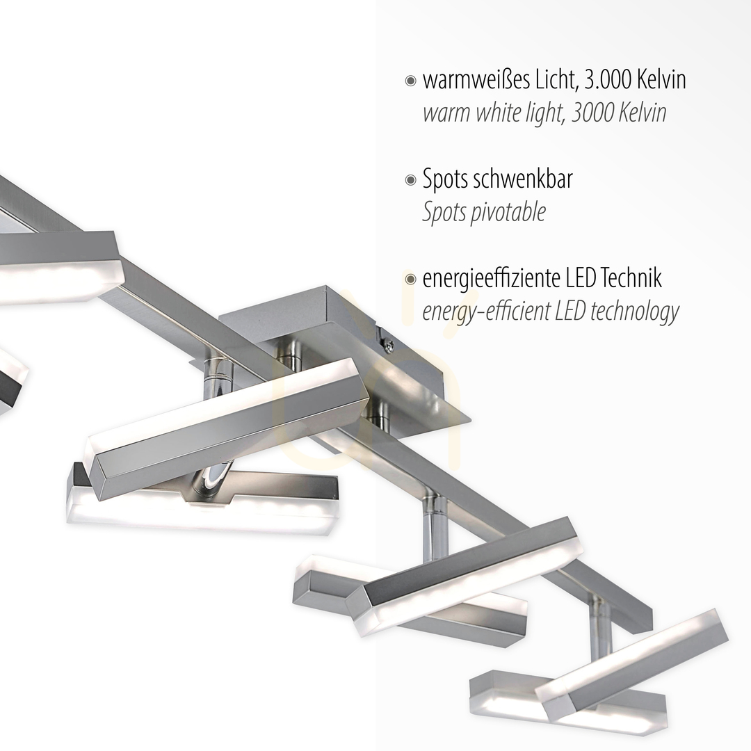 Afişa RICO Plafond 11278-55 Argint 8xLED RICO Plafond 11278-55 Argint 8xLED