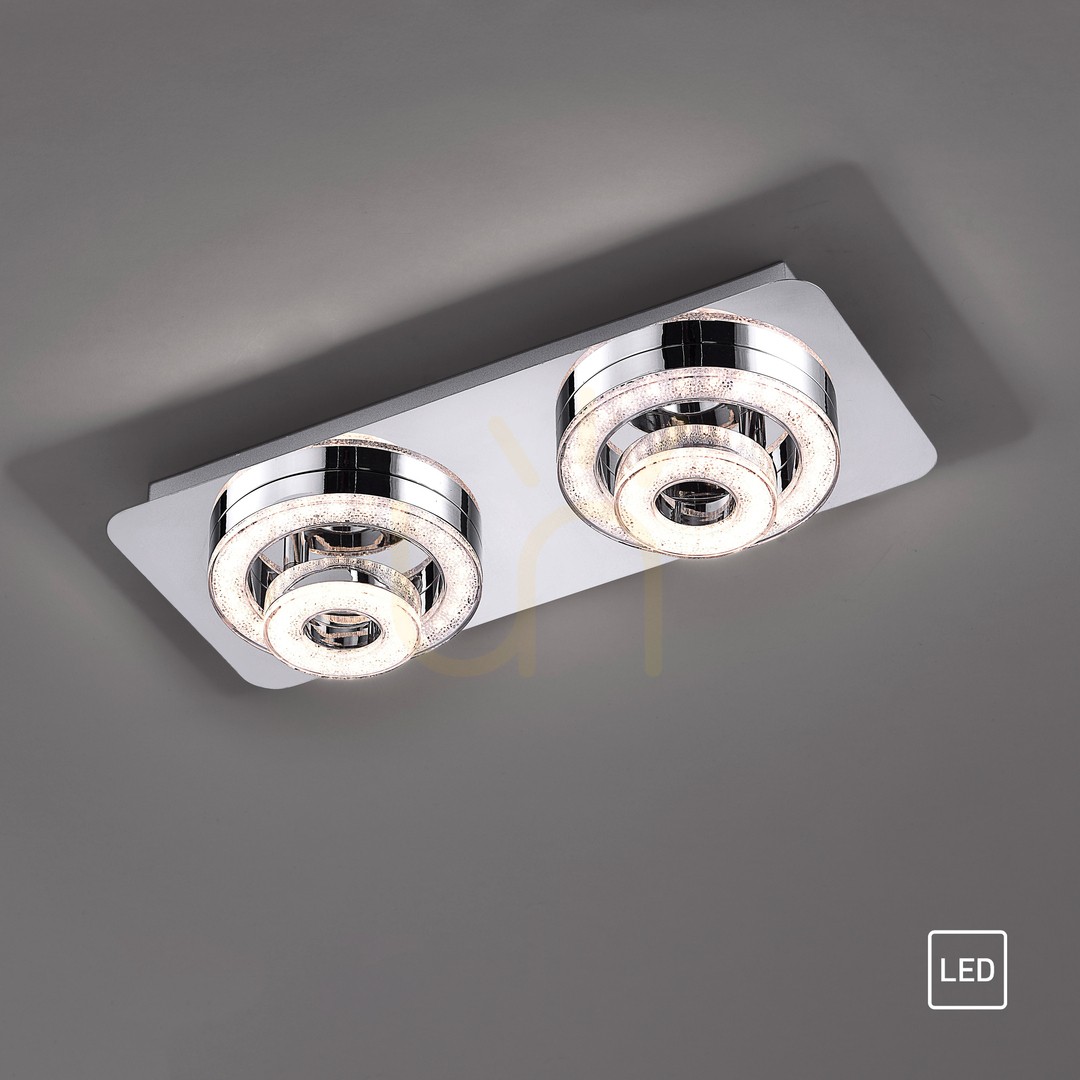 Afişa TIM Plafond 14521-17 Crom 4xLED TIM Plafond 14521-17 Crom 4xLED