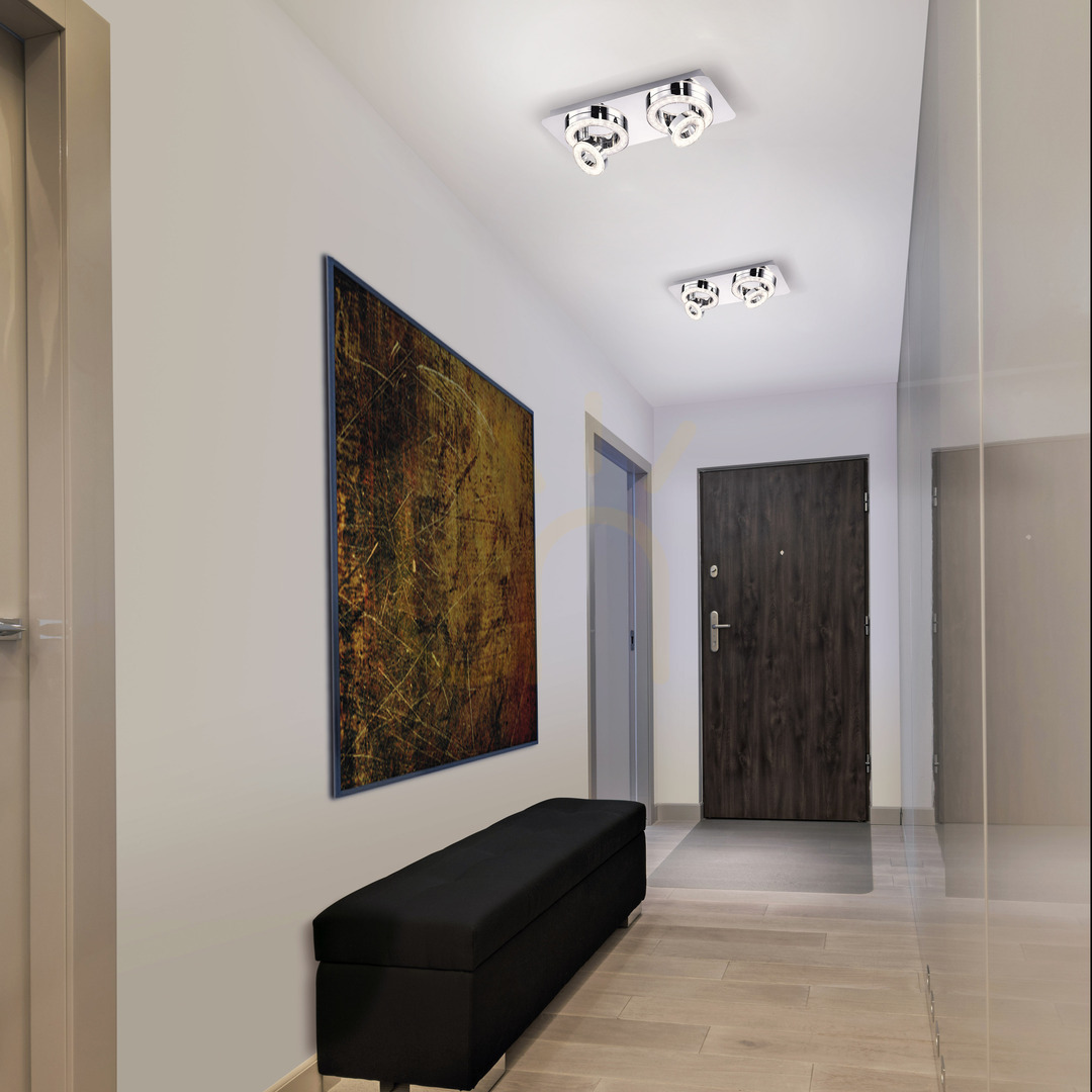 previzualizare TIM Plafond 14521-17 Crom 4xLED TIM Plafond 14521-17 Crom 4xLED