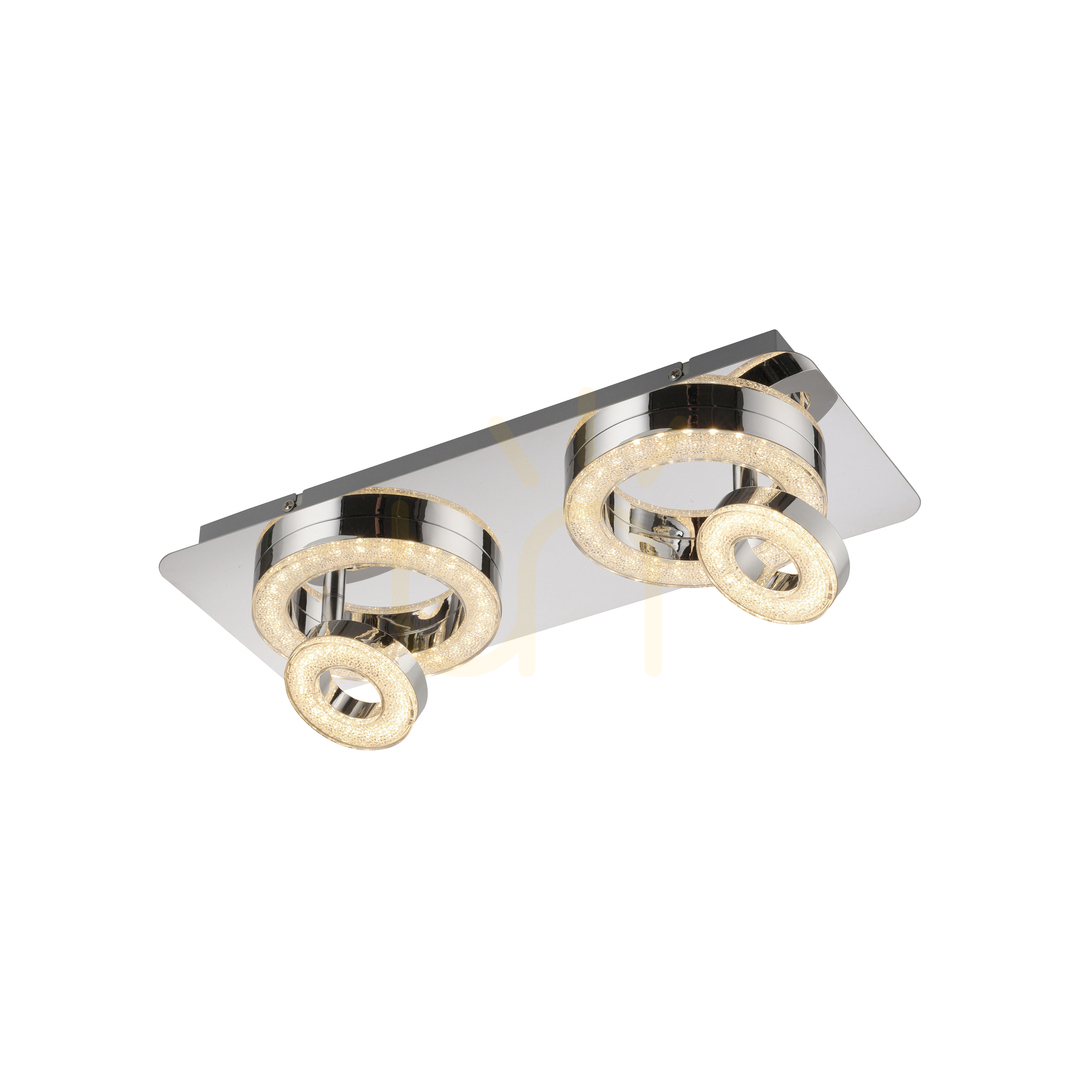 previzualizare TIM Plafond 14521-17 Crom 4xLED TIM Plafond 14521-17 Crom 4xLED