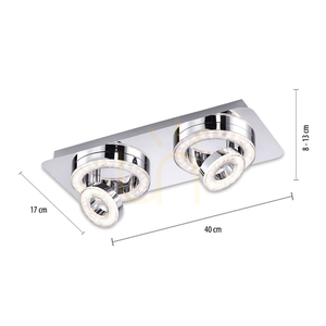 TIM Plafond 14521-17 Crom 4xLED 8 TIM Plafond 14521-17 Crom 4xLED small 8