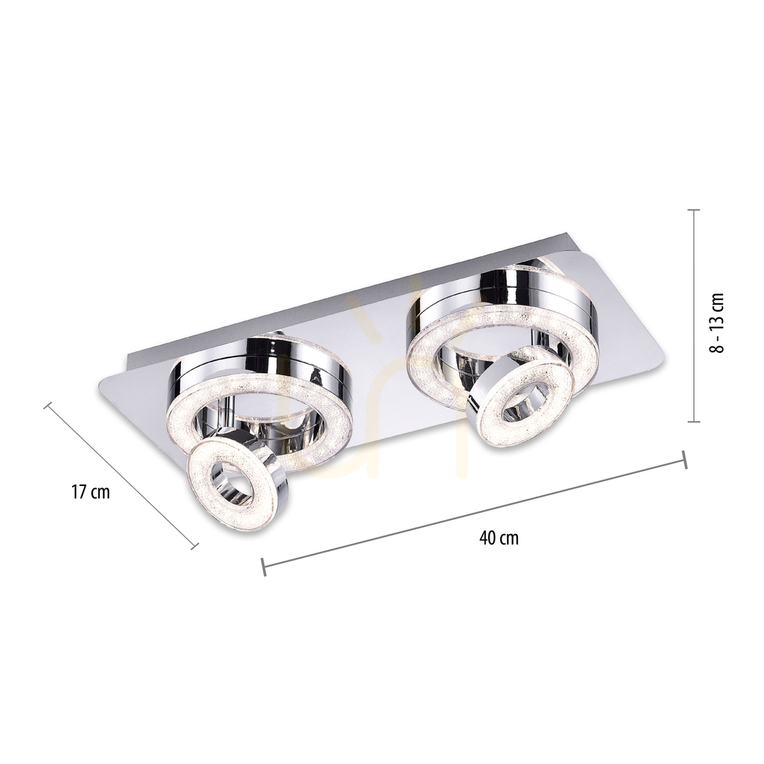 Afişa TIM Plafond 14521-17 Crom 4xLED TIM Plafond 14521-17 Crom 4xLED