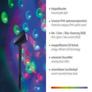 DISCO Lampă de grădină 19035-18 negru 1xLED small 2