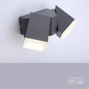 Lampă de perete RYAN 9722-13 Antracit 2xLED small 10