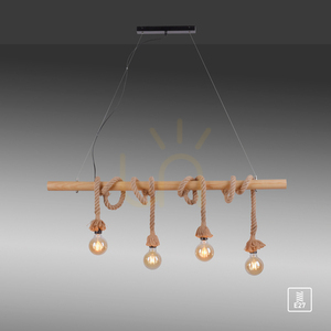 Lampă suspendată ROPE 15483-18 Bronz 4xE27 small 9