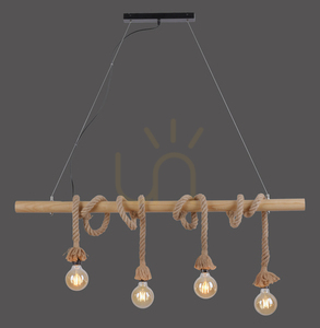Lampă suspendată ROPE 15483-18 Bronz 4xE27 small 0