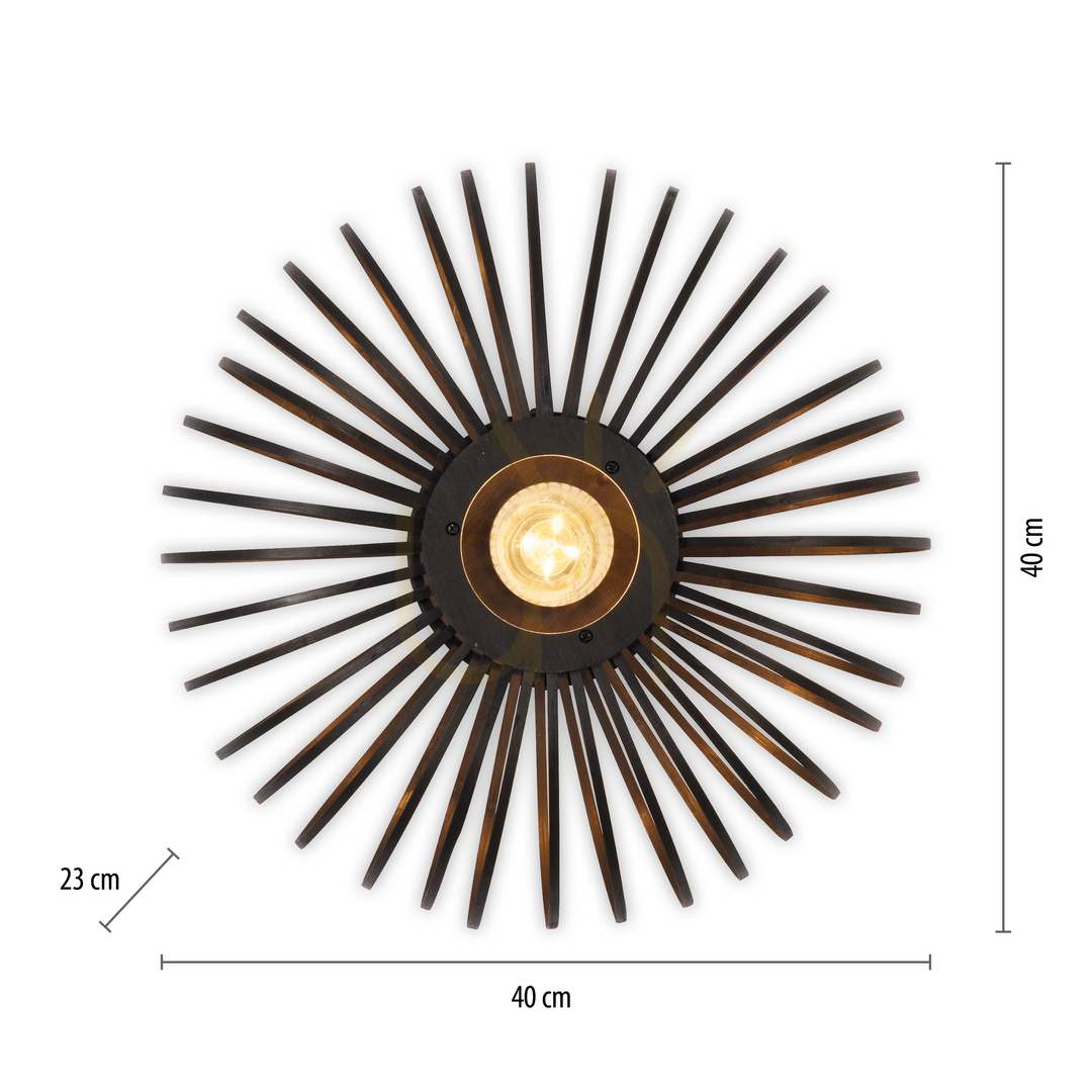 Afişa Plafond RACOON 11410-18 Negru 5xE27 Plafond RACOON 11410-18 Negru 5xE27