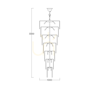 Lampă suspendată LUXE 18006-69 Gold 69xE14 small 1