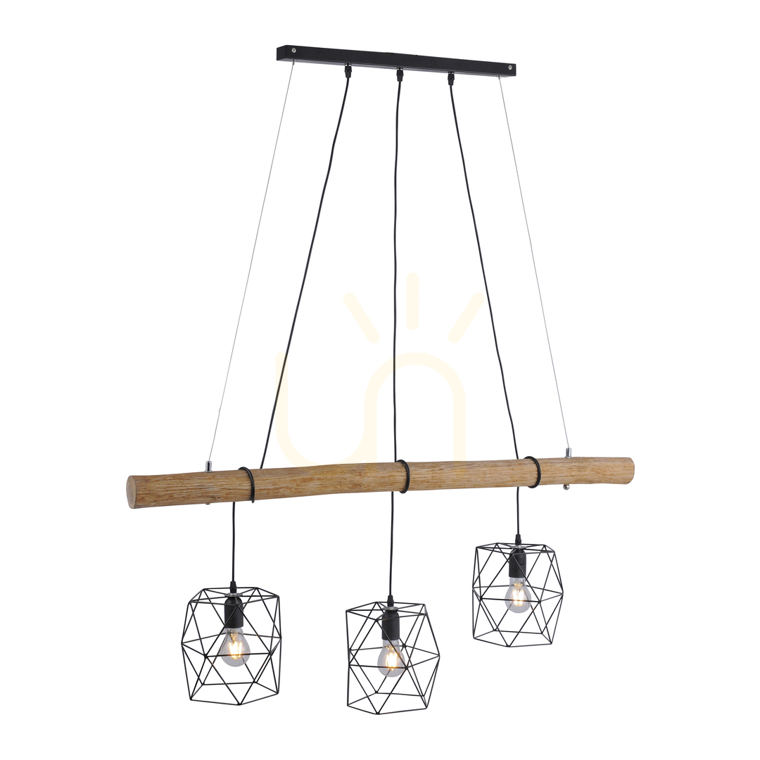 Vedere EDGAR Lampă suspendată 15503-18 negru 3xE27 EDGAR Lampă suspendată 15503-18 negru 3xE27