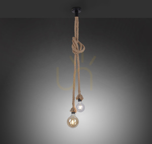 Lampă suspendată ROPE 15482-18 Brown 2xE27 small 4
