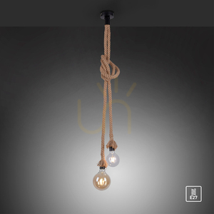 Lampă suspendată ROPE 15482-18 Brown 2xE27 small 8