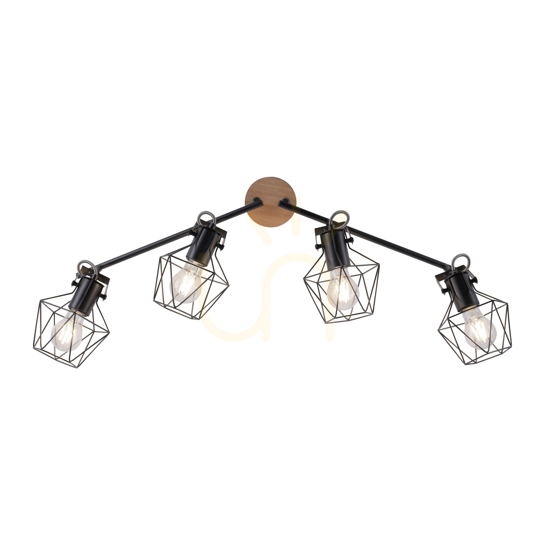 Verifica Plafond JARO 15674-78 Negru 4xE27 Plafond JARO 15674-78 Negru 4xE27