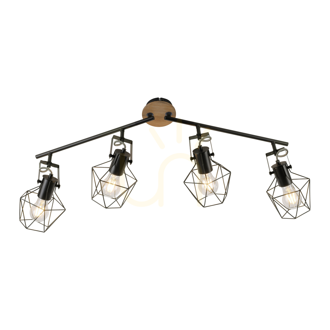 previzualizare Plafond JARO 15674-78 Negru 4xE27 Plafond JARO 15674-78 Negru 4xE27