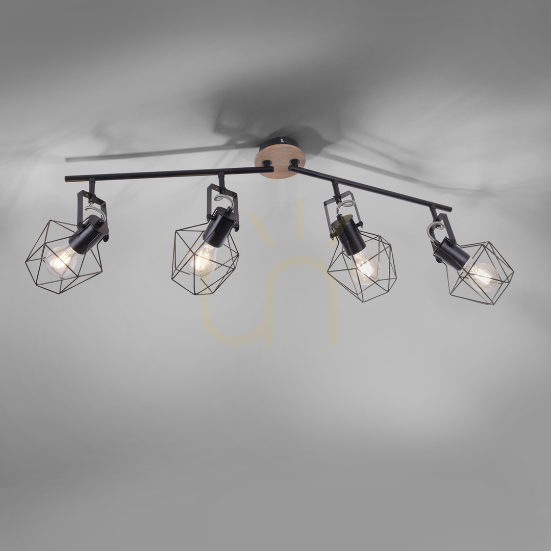 Spectacol Plafond JARO 15674-78 Negru 4xE27 Plafond JARO 15674-78 Negru 4xE27