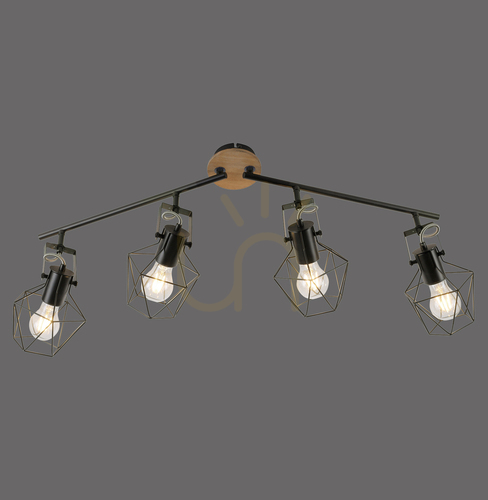 Verifica Plafond JARO 15674-78 Negru 4xE27