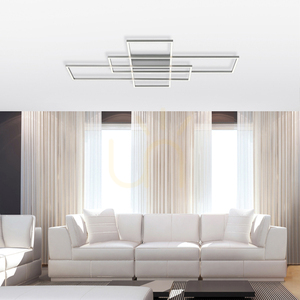 Plafonieră LED Paul Neuhaus Q-INIGO 8195-55, argintie, 101 × 75 cm, CCT small 2