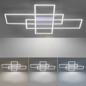 Plafonieră LED Paul Neuhaus Q-INIGO 8195-55, argintie, 101 × 75 cm, CCT small 4