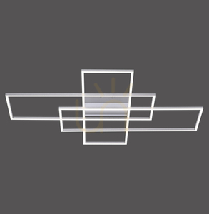 Plafonieră LED Paul Neuhaus Q-INIGO 8195-55, argintie, 101 × 75 cm, CCT small 0