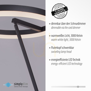 TITUS 381-13 Antracit Lampă de podea 1xLED small 3