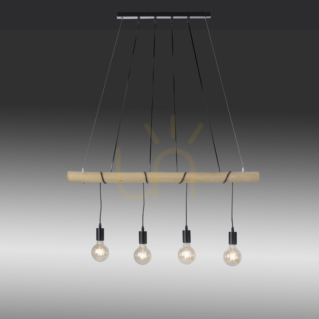 Afişa Lampă suspendată TERO 15505-18 negru 4xE27 Lampă suspendată TERO 15505-18 negru 4xE27