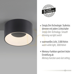 TANIKA Plafond 14325-18 Negru 1xLED small 4
