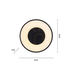 TANIKA Plafond 14325-18 Negru 1xLED small 8