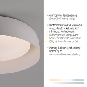 Plafond OSKO 14215-16 alb 1xLED small 3