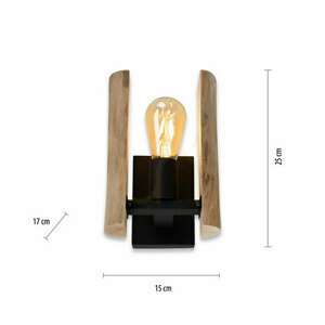 Lampă de perete LOG 15701-79 Negru 1xE27 small 7