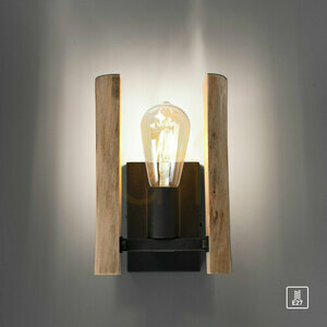 Lampă de perete LOG 15701-79 Negru 1xE27 small 9