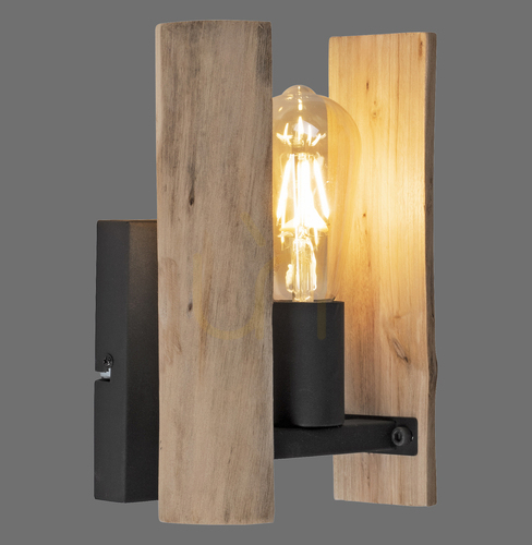 Verifica Lampă de perete LOG 15701-79 Negru 1xE27
