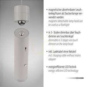 Lampă suspendată ATTACH 18281-40 Gri 1xLED small 3