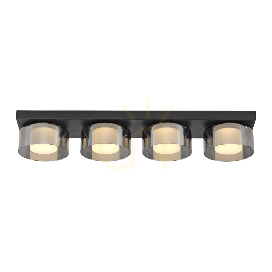 Spectacol Plafond RIKA 6164-18 Negru 4xLED Plafond RIKA 6164-18 Negru 4xLED